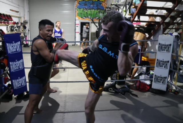 Action Shot Sparring Muay Thai